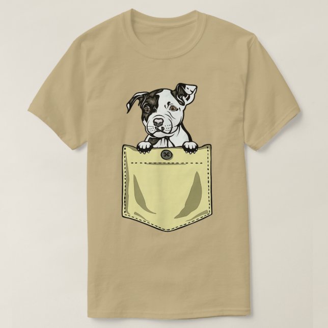 Pit Bull Dog Dans La Poche Puppy Pitbull T-Shirt (Design devant)
