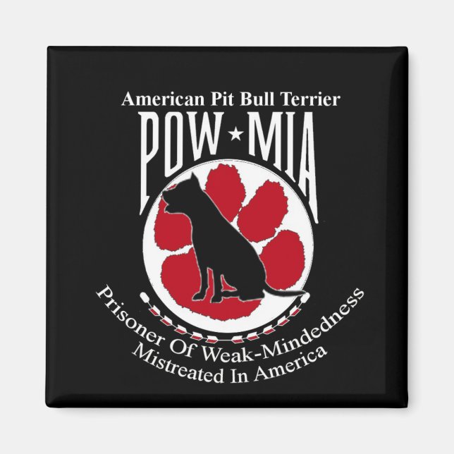 Pit Bull Pow Magnet (Devant)