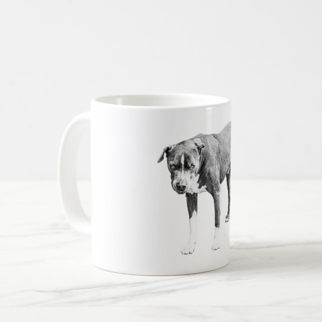 Pit Bull Winter Morning Mug (Devant gauche)