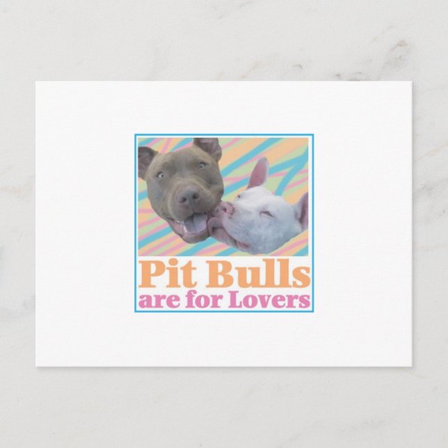 Pit Bulls sont pour Lovers carte postale (Devant)
