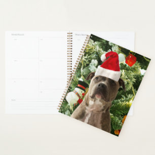 Pitbull Chien Arbre de Noël Ornements Snowman