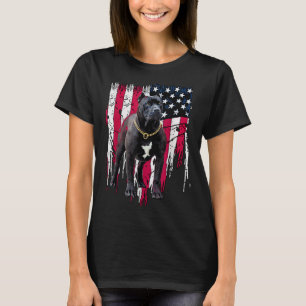 Pitbull Chien Drapeau américain Magnifique T-shirt