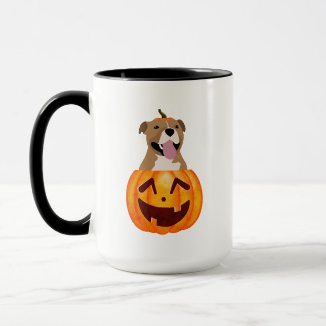 Pitbull Halloween café Mug (Gauche)