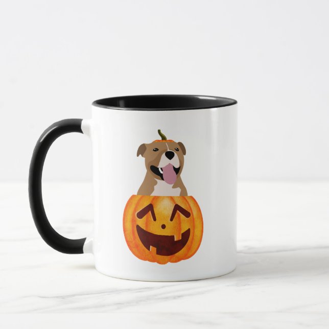 Pitbull Halloween café Mug (Gauche)