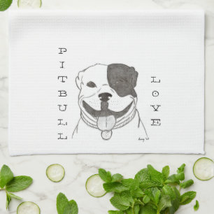 Pitbull Love Serviette de cuisine