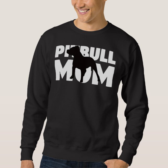 Pitbull Maman Chien Mère Pitbull Pullover (Devant)