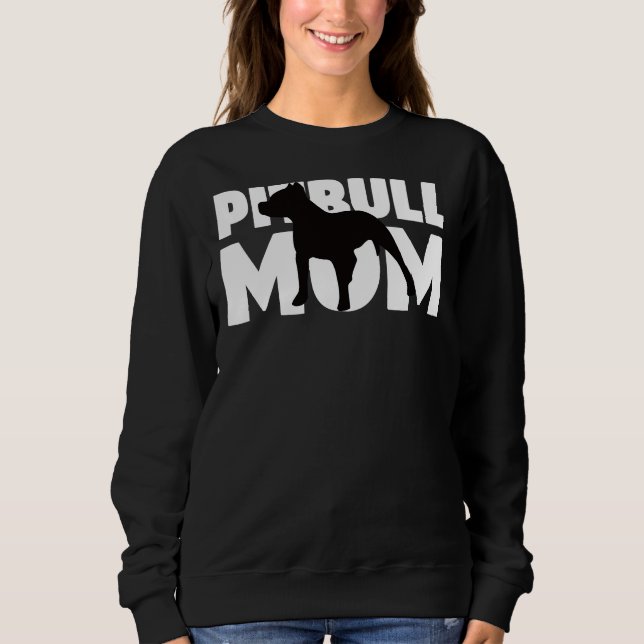 Pitbull Maman Chien Mère Pitbull Pullover (Devant)