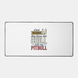 Pitbull Vintage Restez À La Maison Et Chill Amant 