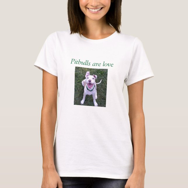 Pitbulls sont T-shirt d'amour (Devant)