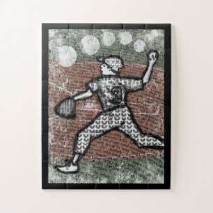 Pitcher de baseball Jigsaw Puzzle Little League Bo