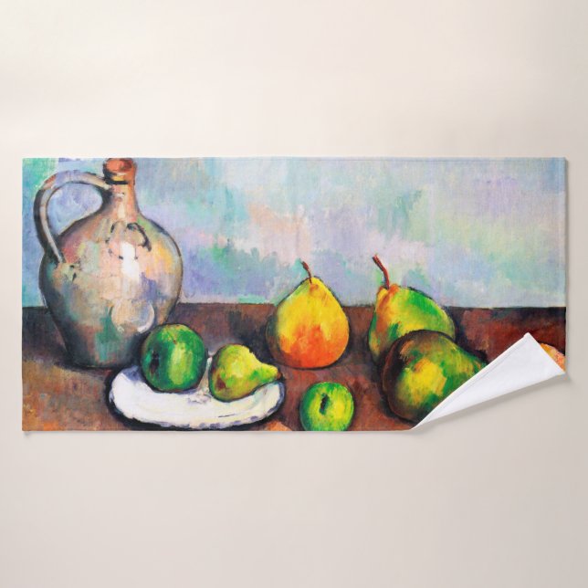 Pitcher et Fruit, Paul Cezanne (Serviette de bain)