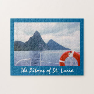 Pitons du St Lucia du puzzle de mer