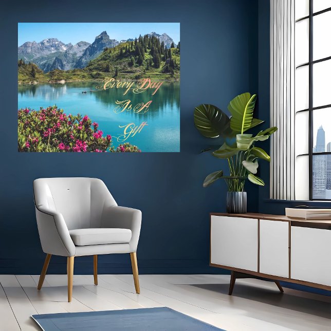 Pittoresque "Chaque jour est un cadeau" Photo Impr (Créateur téléchargé)