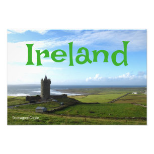 Pittoresque Irlande Doonagore Castle Poster mural