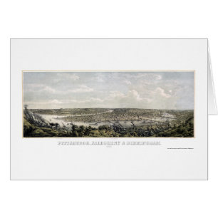 Pittsburgh, carte panoramique de PA - 1871