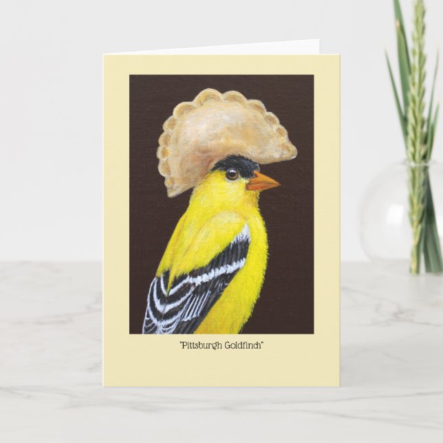 Pittsburgh Goldfinch avec carte casquette pierogi (Devant)