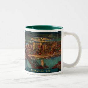Pittsburgh par la tasse de café de clair de lune
