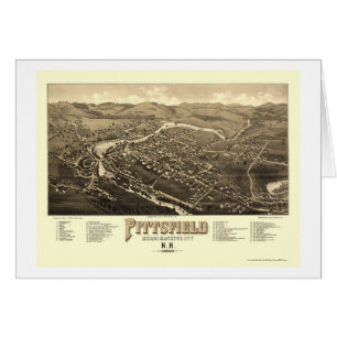 Pittsfield, carte panoramique de NH - 1884