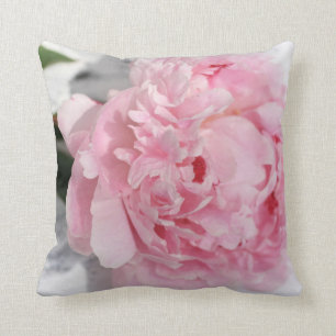 Pivoine rose, coussin de jardin