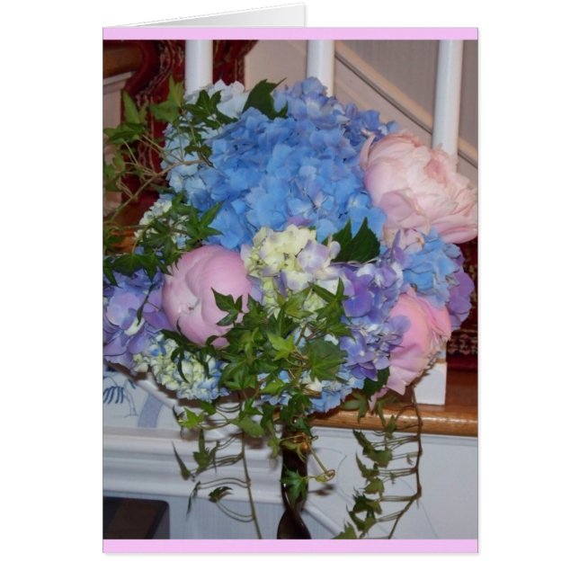 Pivoines bleues de rose d'hortensia (Devant)