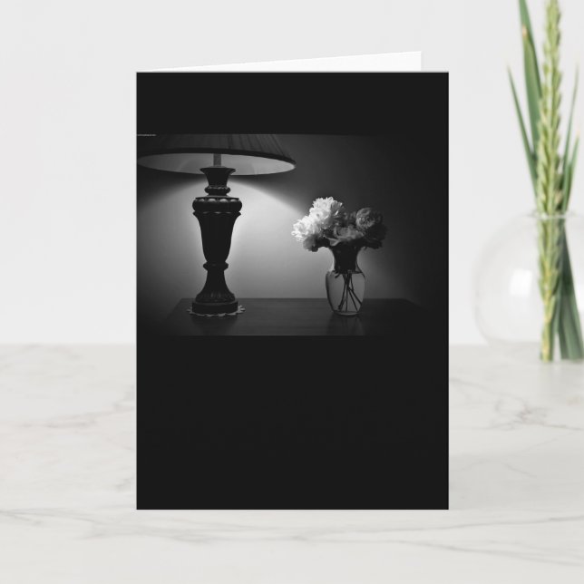 Pivoines - noir, carte (Devant)