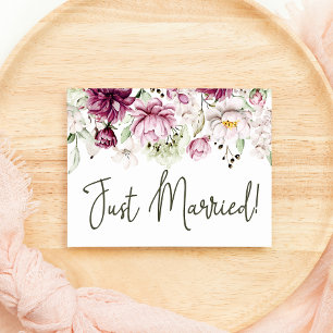 Pivoines Rose Bourgogne Floral Just Married