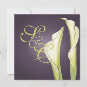 PixDezine Calla lys+prune, mariage Invitations