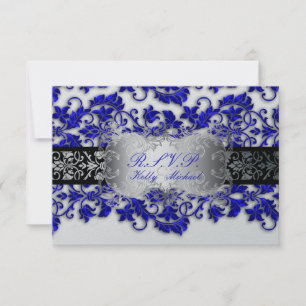 PixDezine rsvp tanza damask/bleu royal