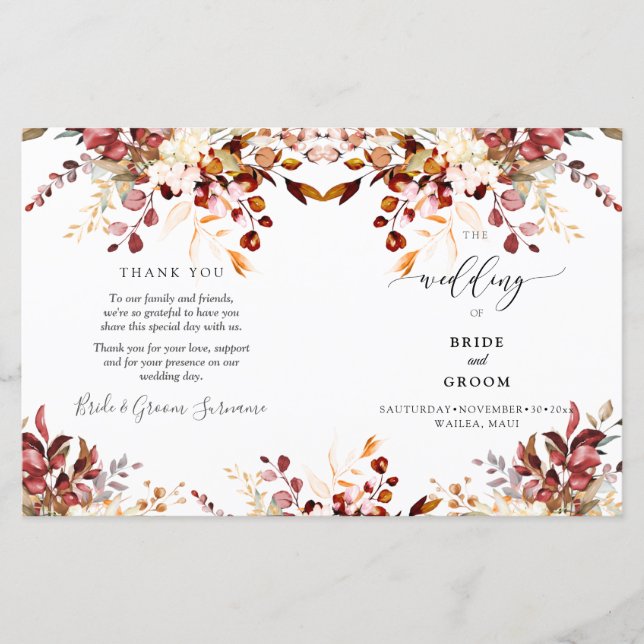 PixDezines Aquarelle Rouille Orange Automne Eucaly (Devant)