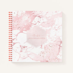 PIXDEZINES BLUSH MARBLE JOURNAL