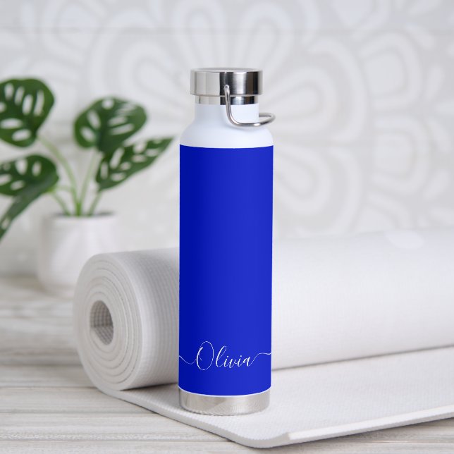 PixDezines Bouteille d'eau couleur bleu do-it-your (Yoga)