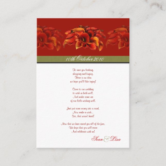 PixDezines BURNT ORANGE CALLA LILY INVITATIONS (Devant)