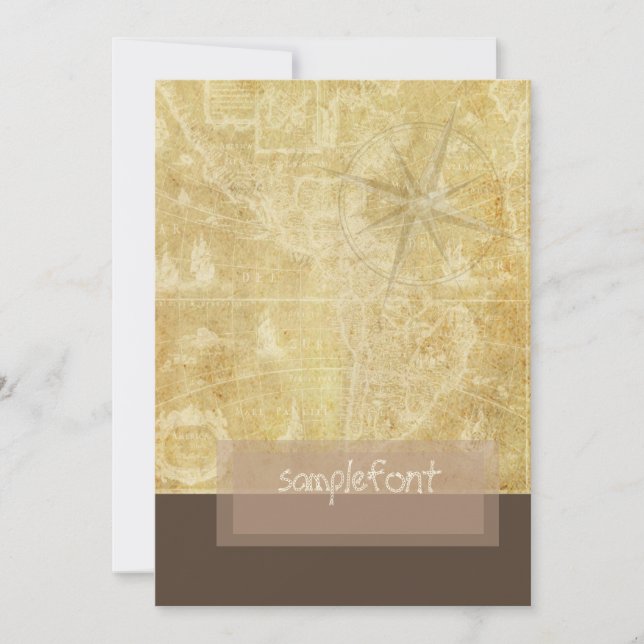 PixDezines Carte Nautique Vintage + boussole (Devant)