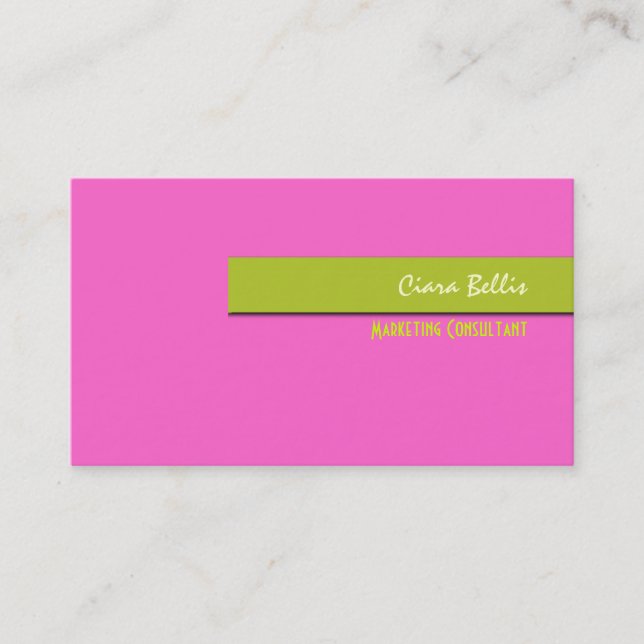 PixDezines couleurs rétro tendance carte de visite (Devant)