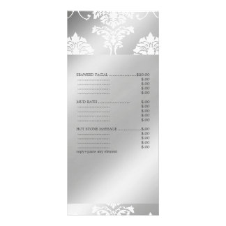 PixDezines Damask Blanc, Menu des services de Spa