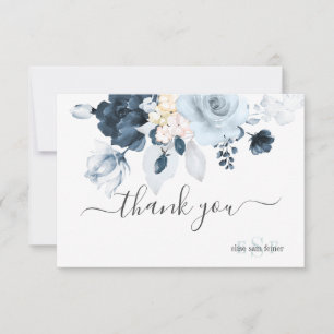 PixDezines Dusty Navy Rose Merci bleu