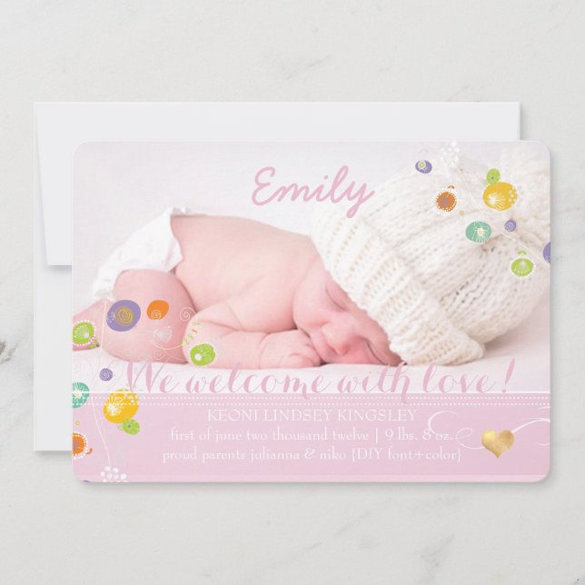 PixDezines, faire-part de naissance photo (Devant)