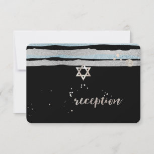 PixDezines faux bleu/argent/rayures/réception