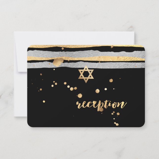 PixDezines faux or/argent/rayures/réception (Devant)