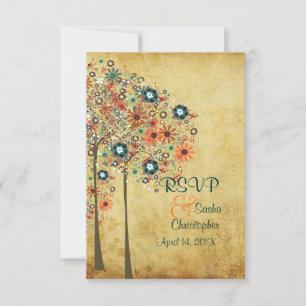 PixDezines fleur d'automne Vintage rsvp