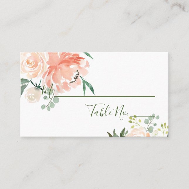 PixDezines Fleurs aquarelles Cartes de positionnem