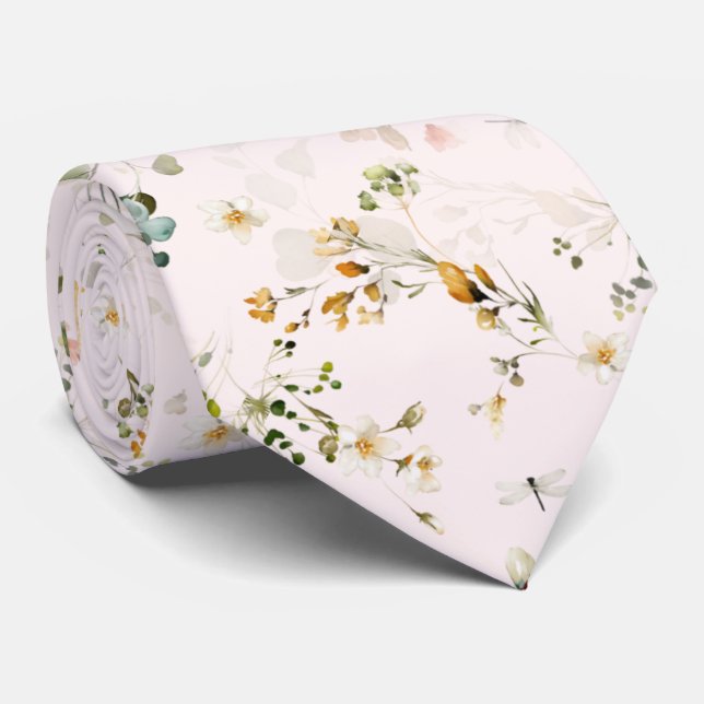 PixDezines H2 Airy Garden Flowers Col cravate (Roulé)