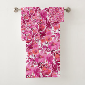 PixDezines H2 Fleurs d'été Rose Chaud Prune