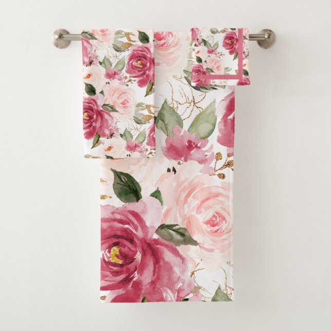 PixDezines H2 Fleurs Roses roses rasinés roses blu (En situation)