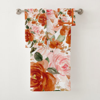 PixDezines H2 Rouille Orange et Roses Roses Blush