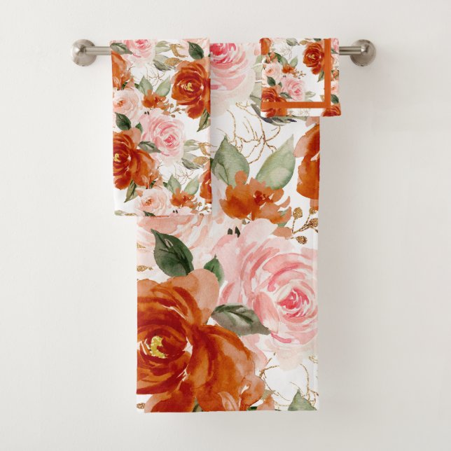 PixDezines H2 Rouille Orange et Roses Roses Blush  (En situation)
