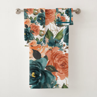 PixDezines H2 sarcelle vert rose blush Roses