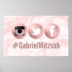 PixDezines Hashtag sur les médias sociaux, affiche