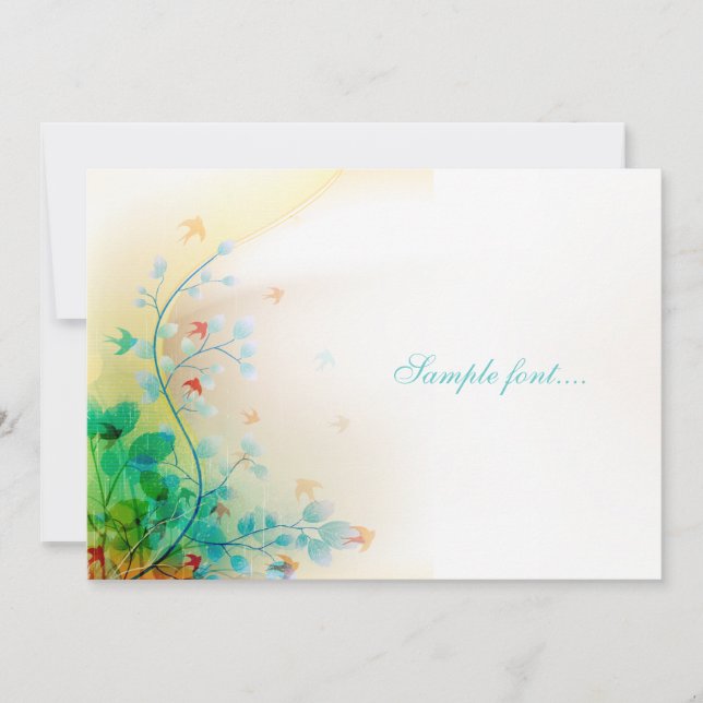 PixDezines hirondelles, cartes DO-IT-YOURSELF/ajou (Devant)