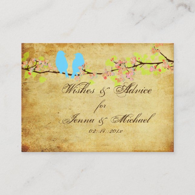 PixDezines Inséparables Vintages, Cartes de consei (Devant)